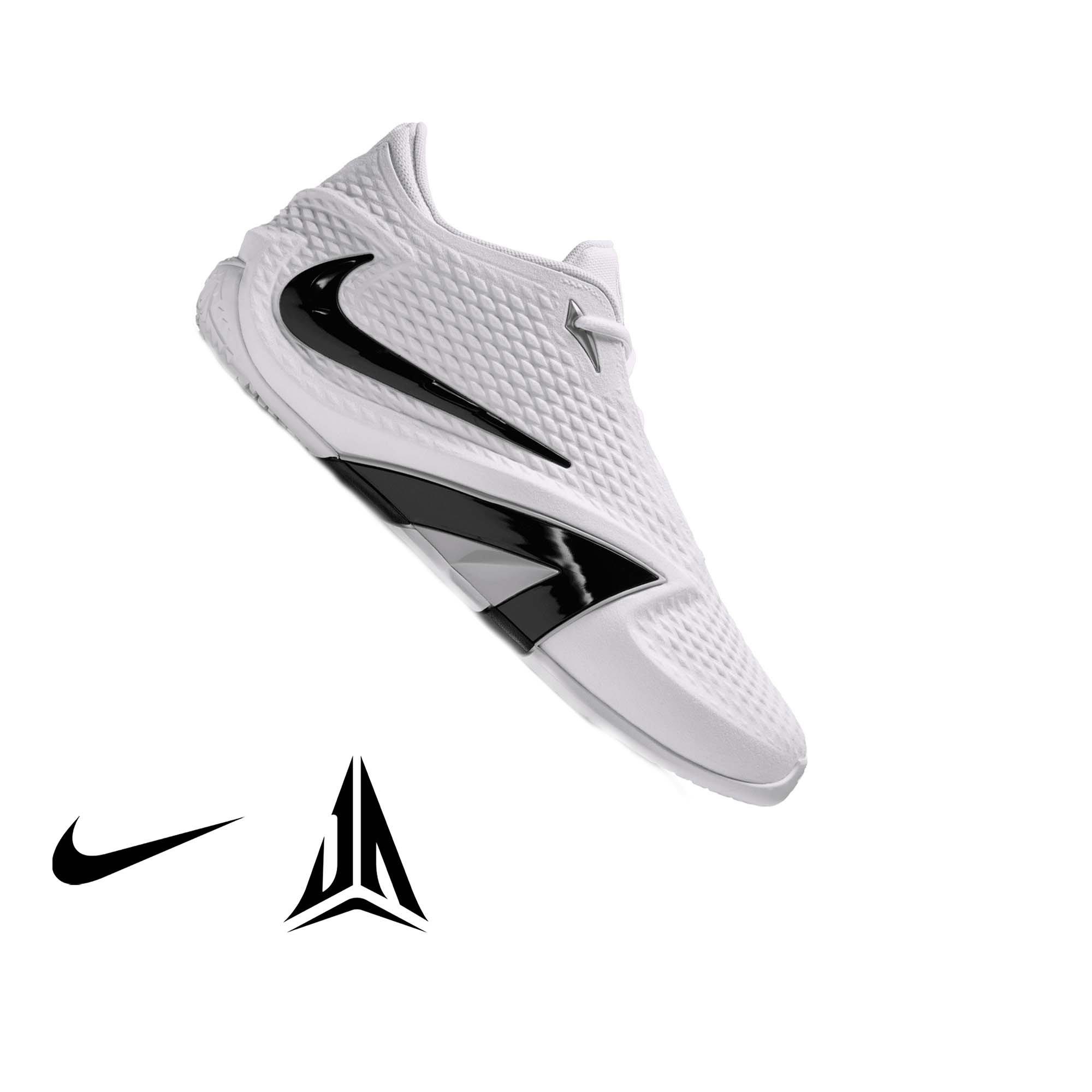 Nike Ja 4 "Phantom" Grade School Kids' Basketball Shoe - WHITE/BLACK/COBALT BLISS